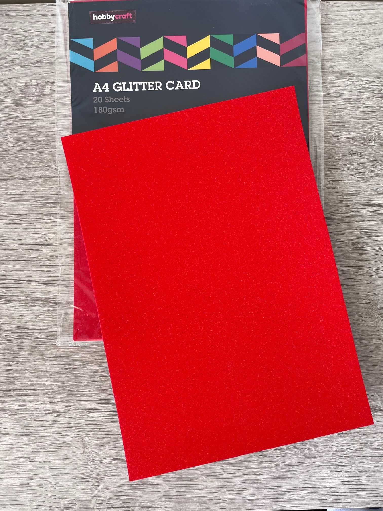 Cartolina Glitter A4 vermelho