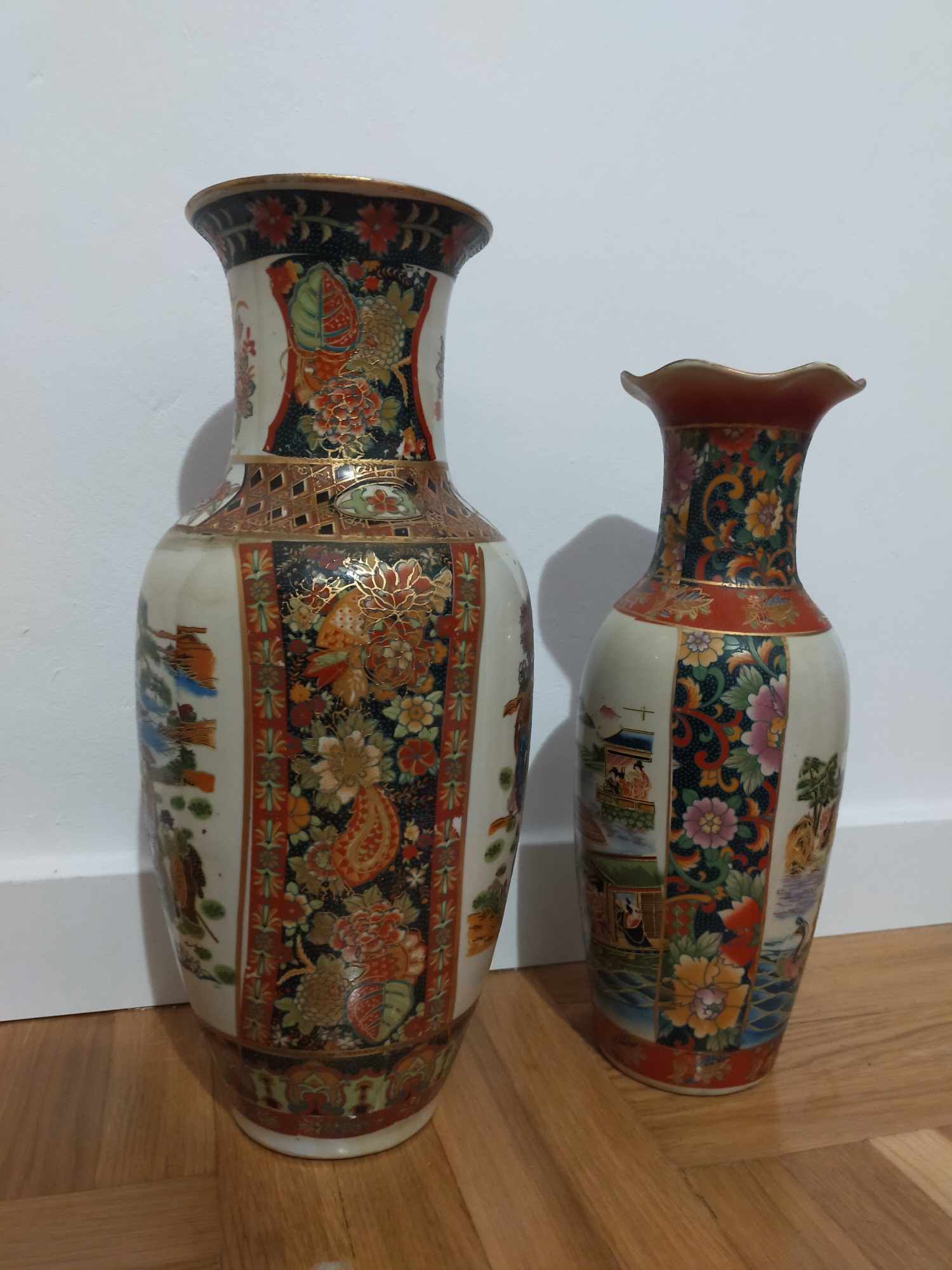 Wazony chińskie, porcelana, PRL, Vintage
