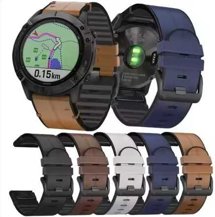 Pasek Opaska EKOSKÓRA QUICKFIT DO GARMIN FENIX 5 6 7 8 47mm 22mm