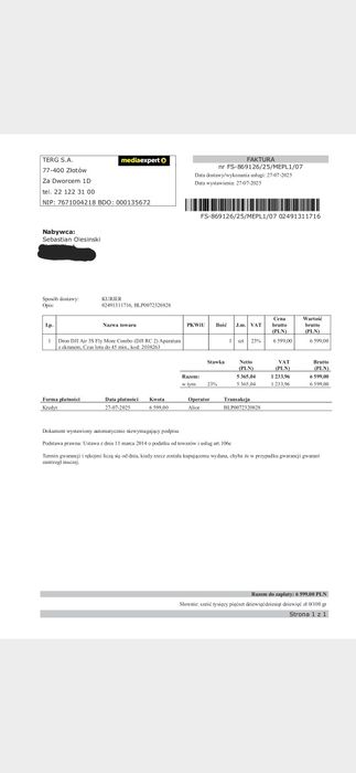Sprzedam dron DJI Air 3S