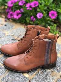 Botins 37 pele nacional novos