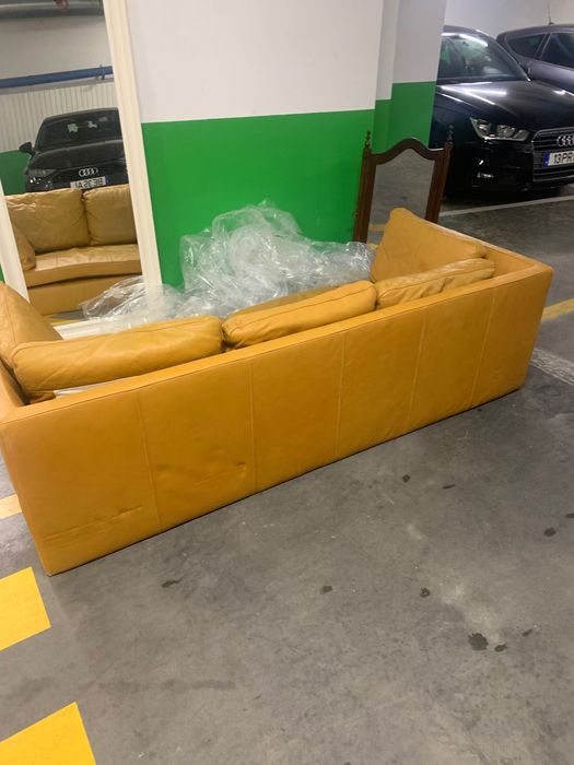 Sofá IKEA Stockholm de 3 Lugares - Laranja - Usado (Preço Negociável)