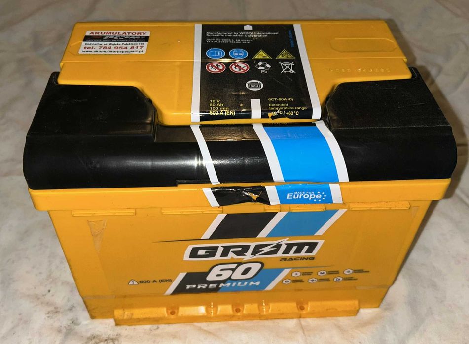 Akumulator Grom Racing 60Ah 600A EN