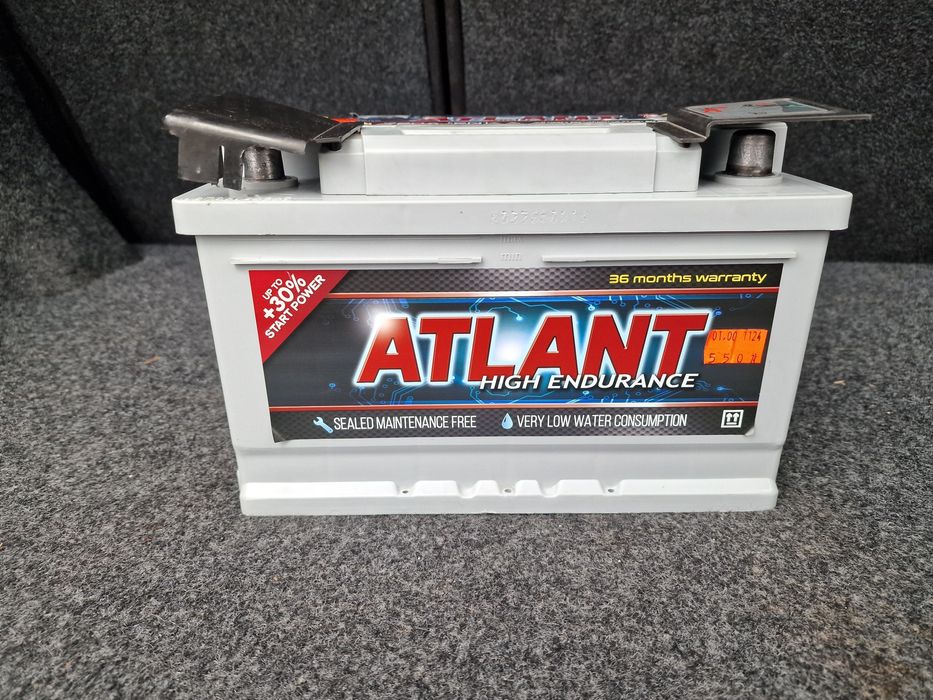 Akumulator ATLANT 12V 75Ah 720A Start +30% Cena Sklepowa 550zł