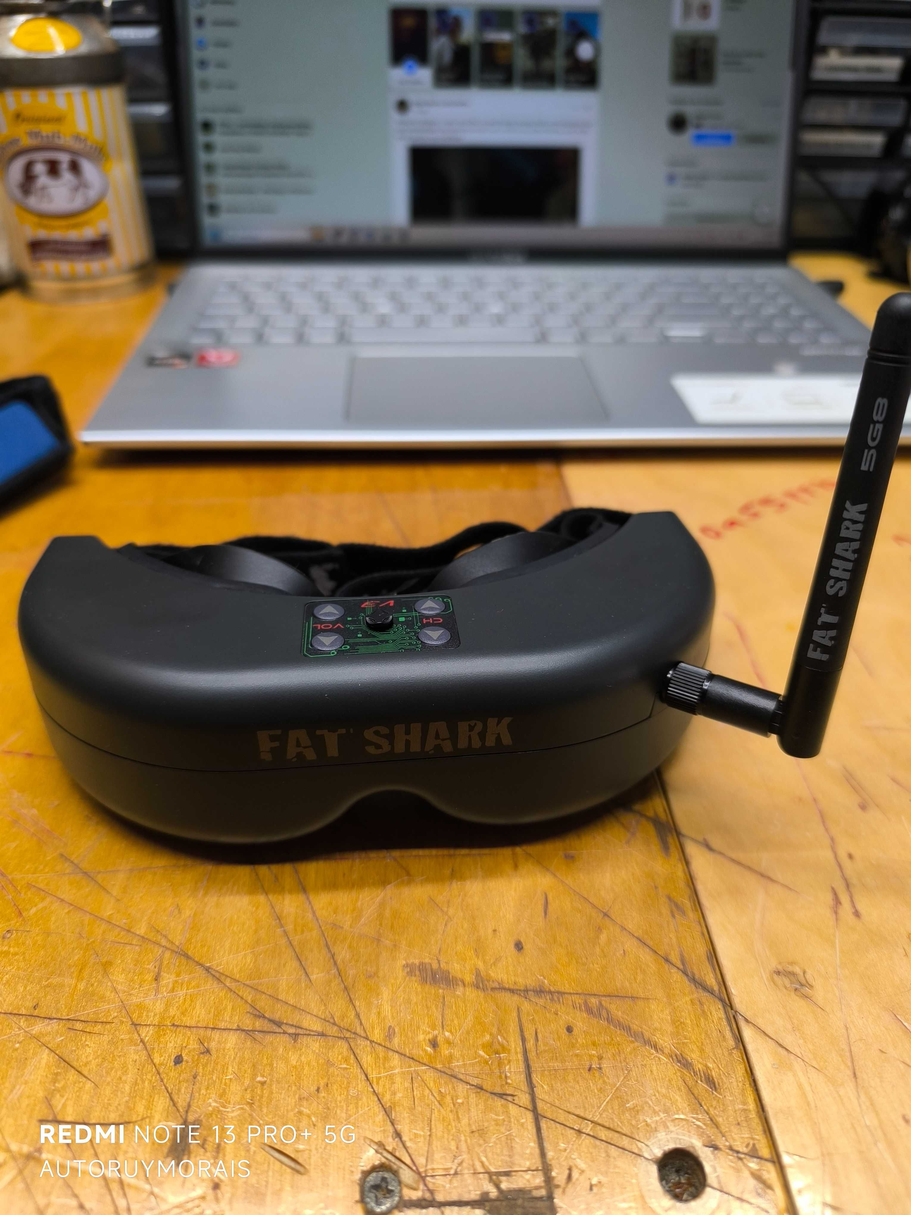 Kit Óculos FatShark Predator RC VisionV3 Teleporter FPV Drones