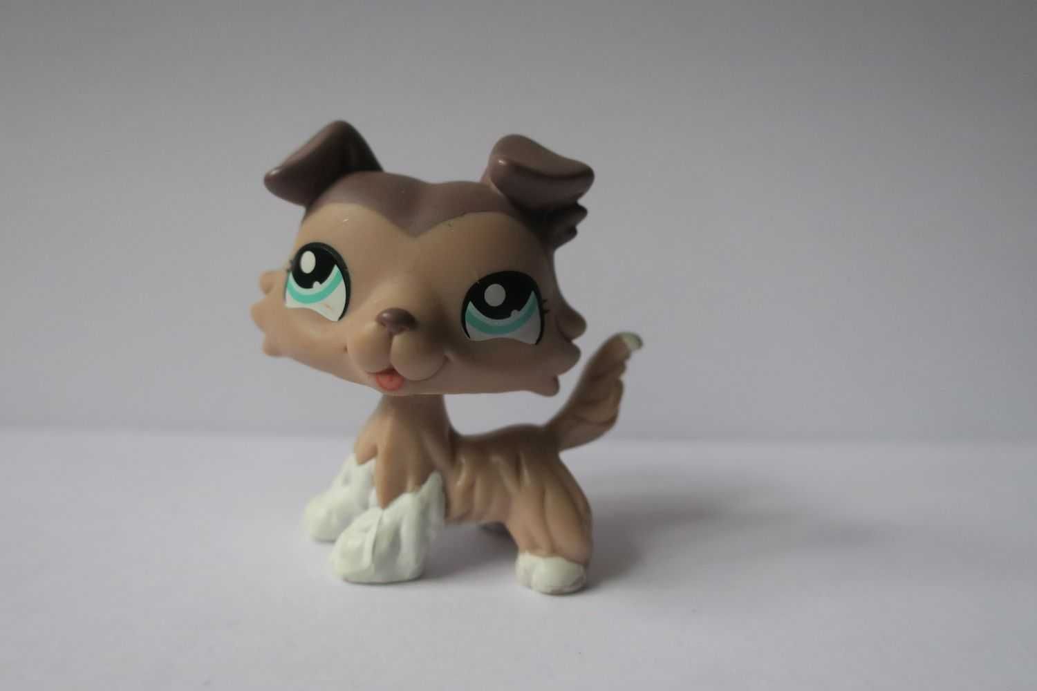 Figurka collie Littlest Pet Shop LPS brązowy unikat