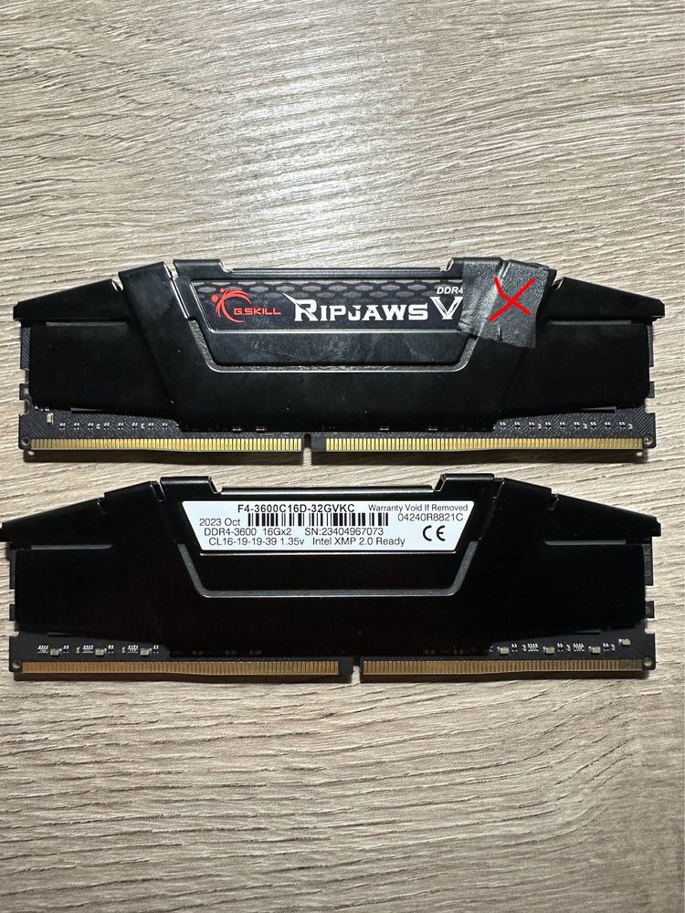 G.SKILL Ripjaws V DDR4 32 GB (2×16 GB) 3600 MHz