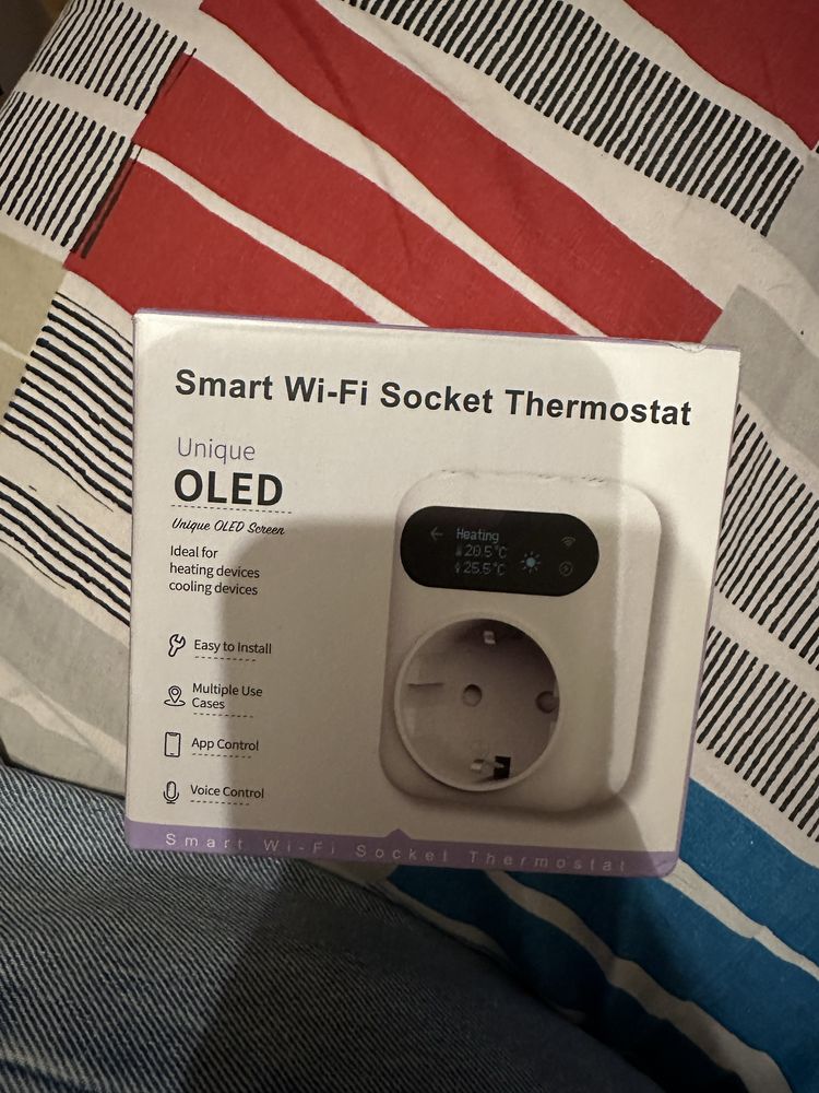 Розумний термостат з Wi-fi розеткою 16А EZAOIT