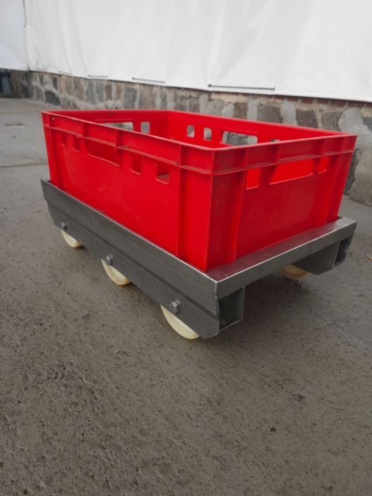 Wózek nierdzewny transportowy pod pojemniki E2,  78szt