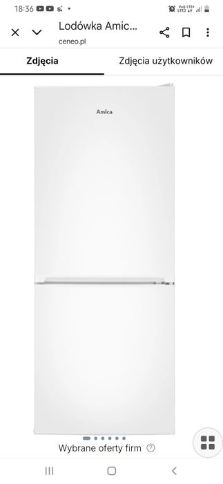 Lodówka AMICA biała