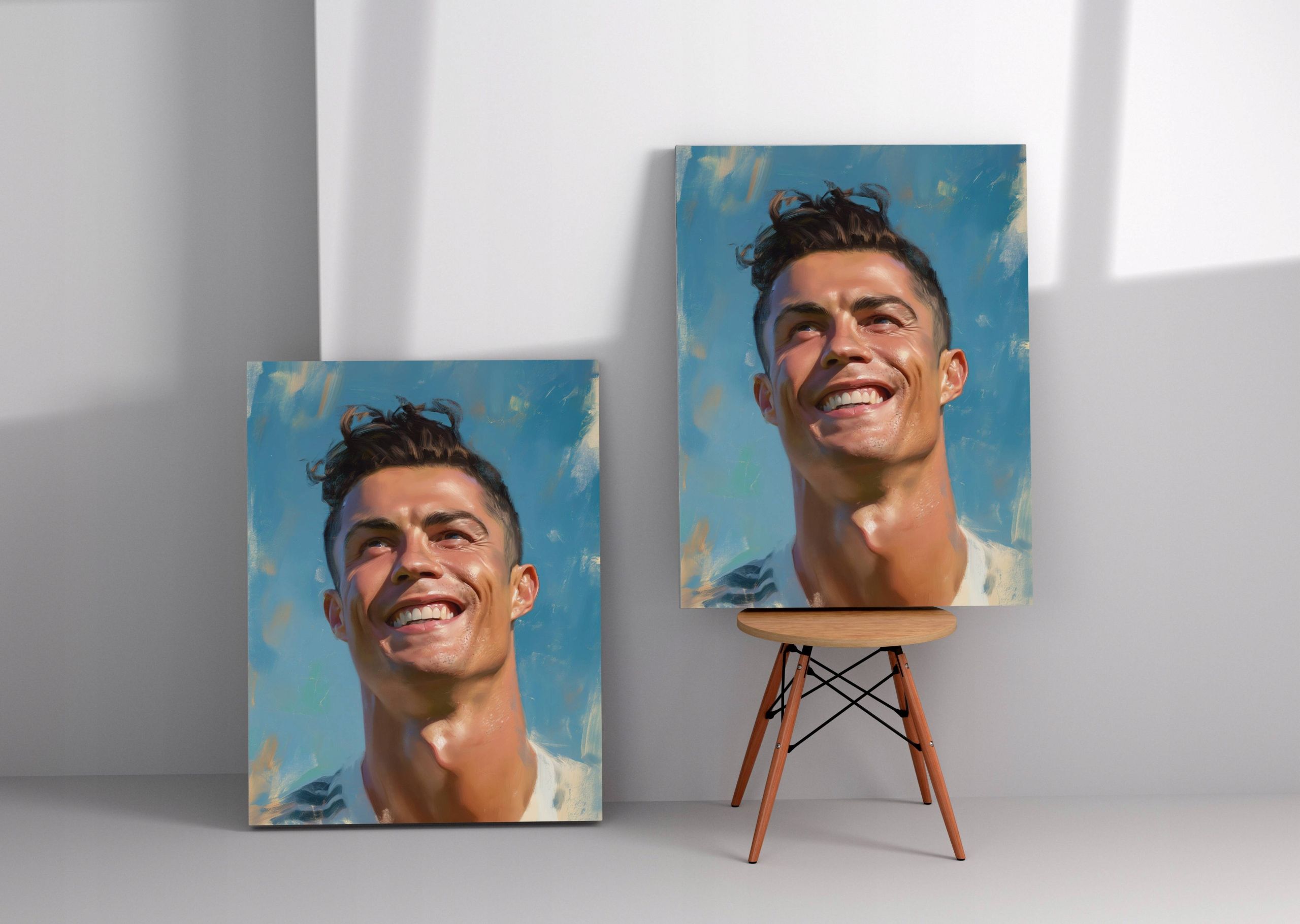 Obraz na płótnie Cristiano Ronaldo - nowoczesny portret 30x40 cm