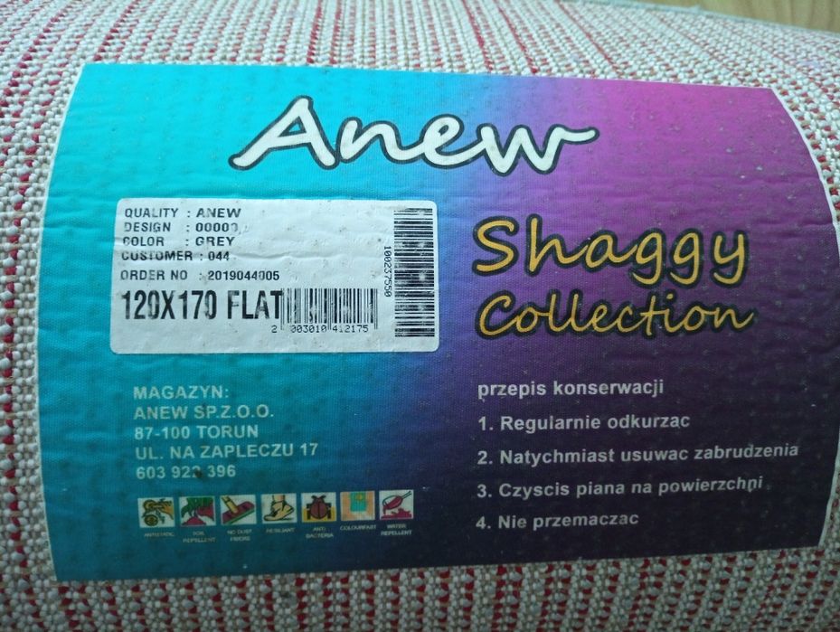 Dywan Shaggy 120x170 szary