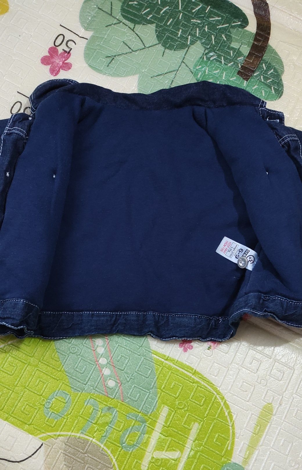 Тепла джинсова куртка-вітровка для малюка