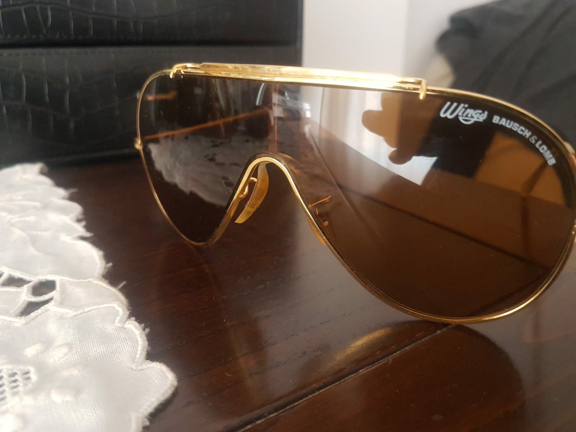 Oculos de sol  aviador Wings bausch & lomb vintage