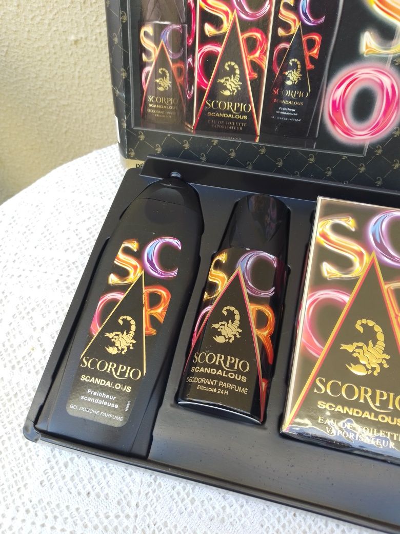 Conjunto Scandalous Perfume Scorpio mais desodorizante e gel de banho