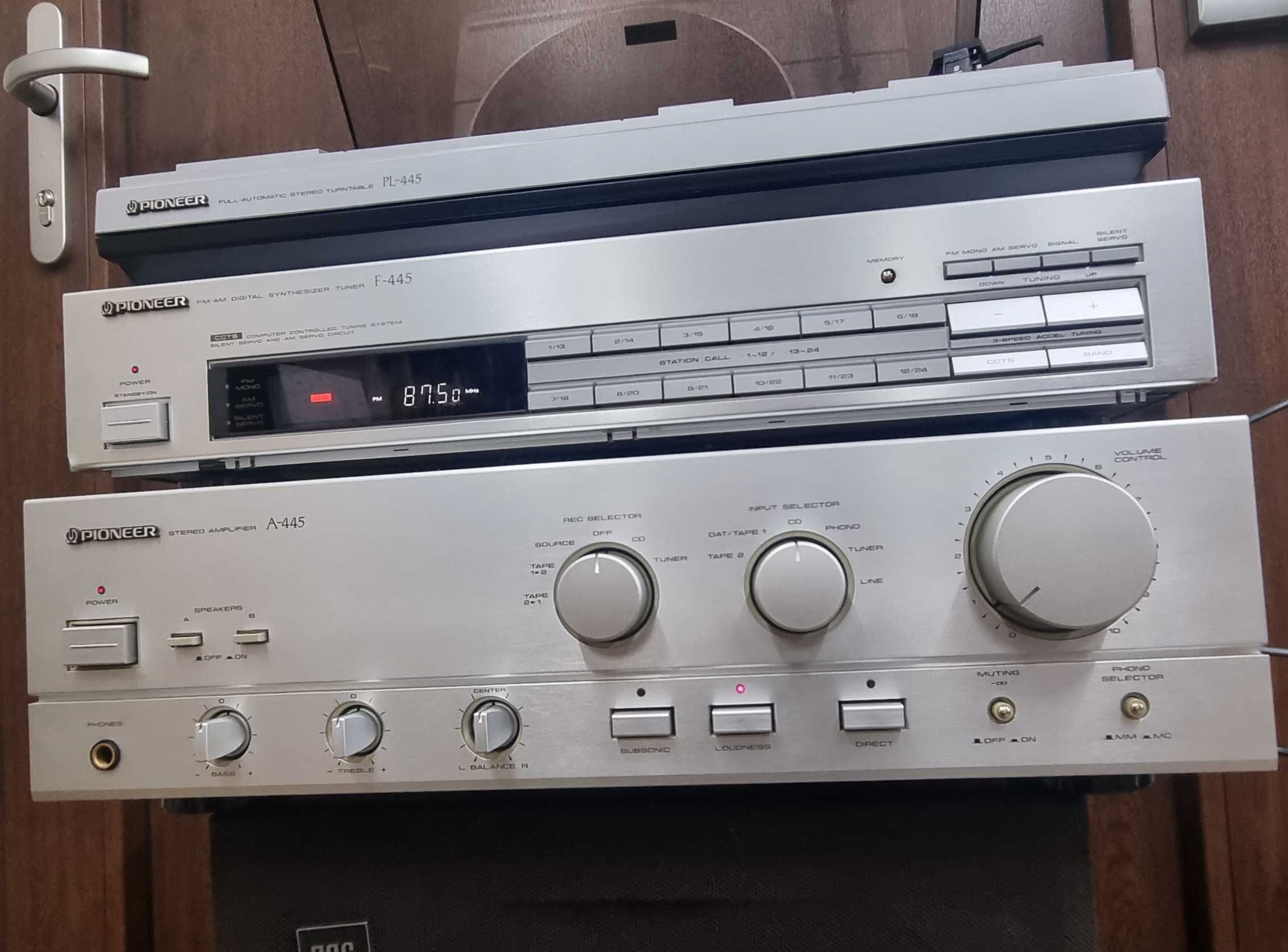 Wzmacniacz Pioneer 445 tuner 445 gramofon 445