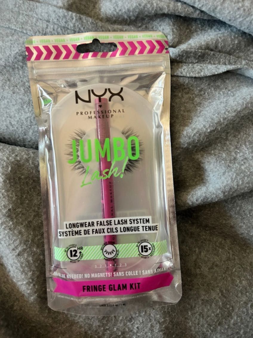 NYX jumbo fringe glam kit zestaw rzęsy + eyeliner NOWE