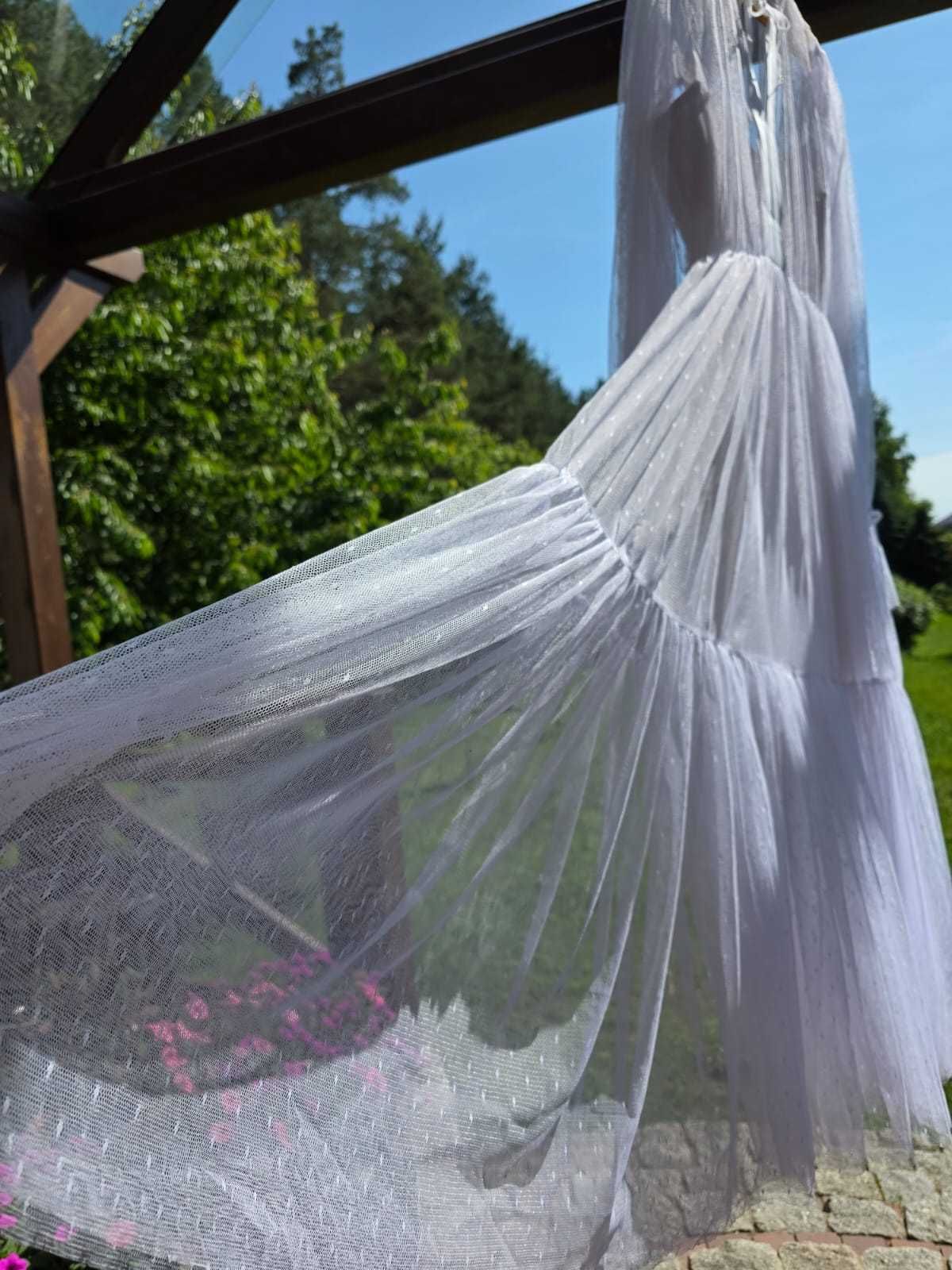 Suknia ślubna boho Robe Blanche M/L