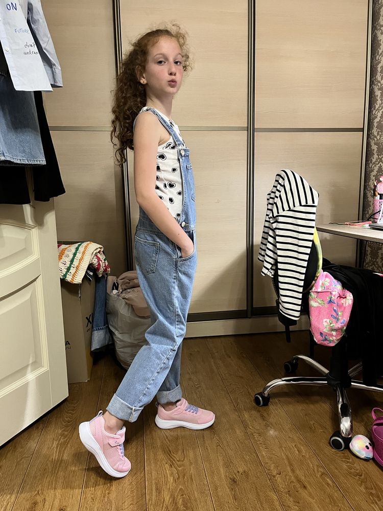 Как новый, джинсовый комбинезон mango, 140-146