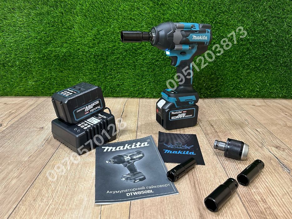 Аккумуляторный Гайковерт Makita DTW850BL new с 2 акб 36V 9Ah гайкокрут