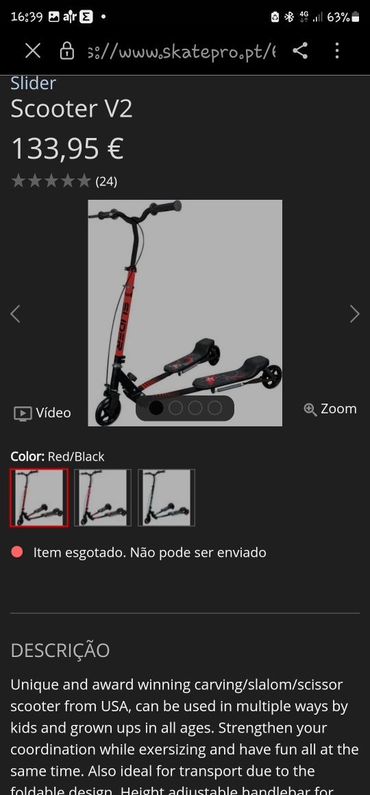 Trotinete Slider praticamente novo