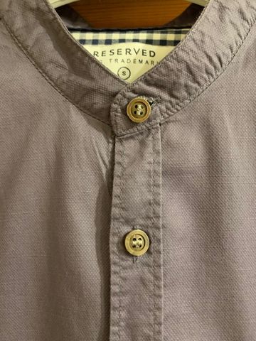 Reserved koszula męska S fioletowa bawełna 100%