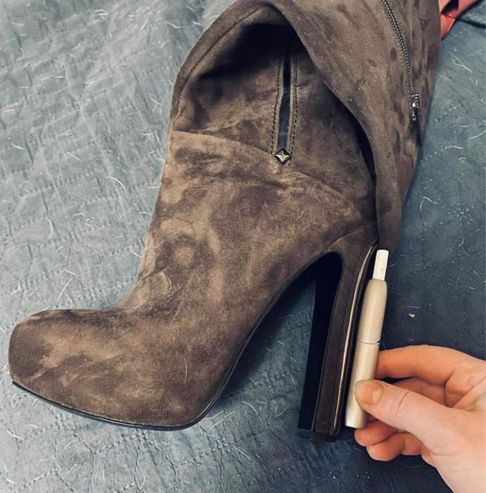 Шикарні італійські чоботи кольору шоколад