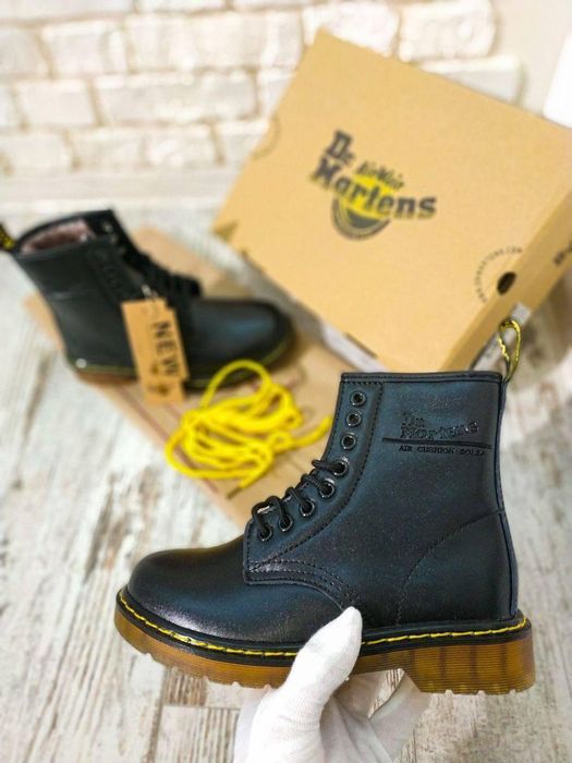 Ботинки мужские Dr. Martens 1460 Black 11822006 Доктор Мартинс (ХУТРО)