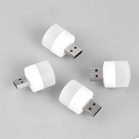 4 USB LED лампочки Потужні ліхтарики для повербанку (біле та тепле сві
