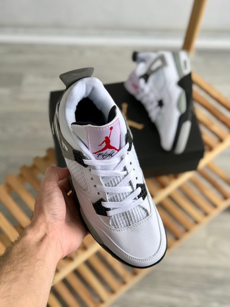 Buty Nike Air Jordan Retro 4 White Cement 36-45 męskie trampki