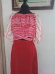 Crop top topik bluzka koszulka krótsza S 36 wiązana odkryte gole plecy