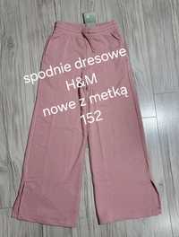 Spodnie z szeroką nogawką, nowe, h&m 152