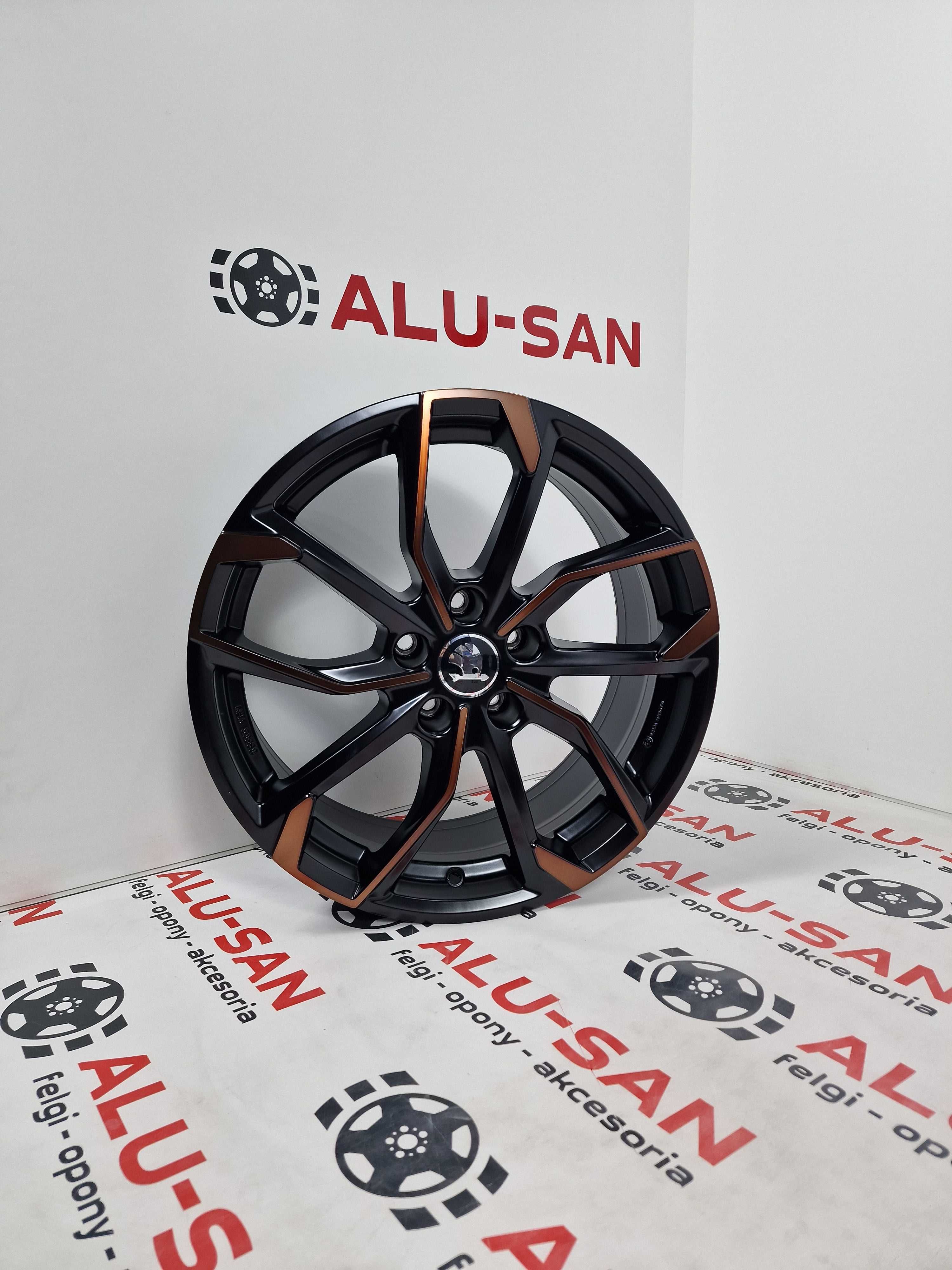 Nowe alufelgi SKODA 18" 5x112 KaroQ KodiaQ Octavia SuperB-Czarne Miedz