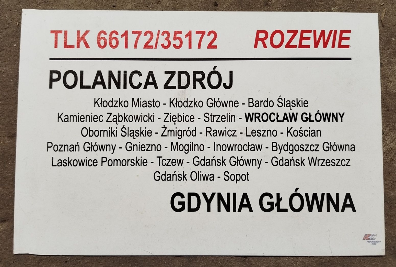 Tablica kierunkowa TLK Rozewie
