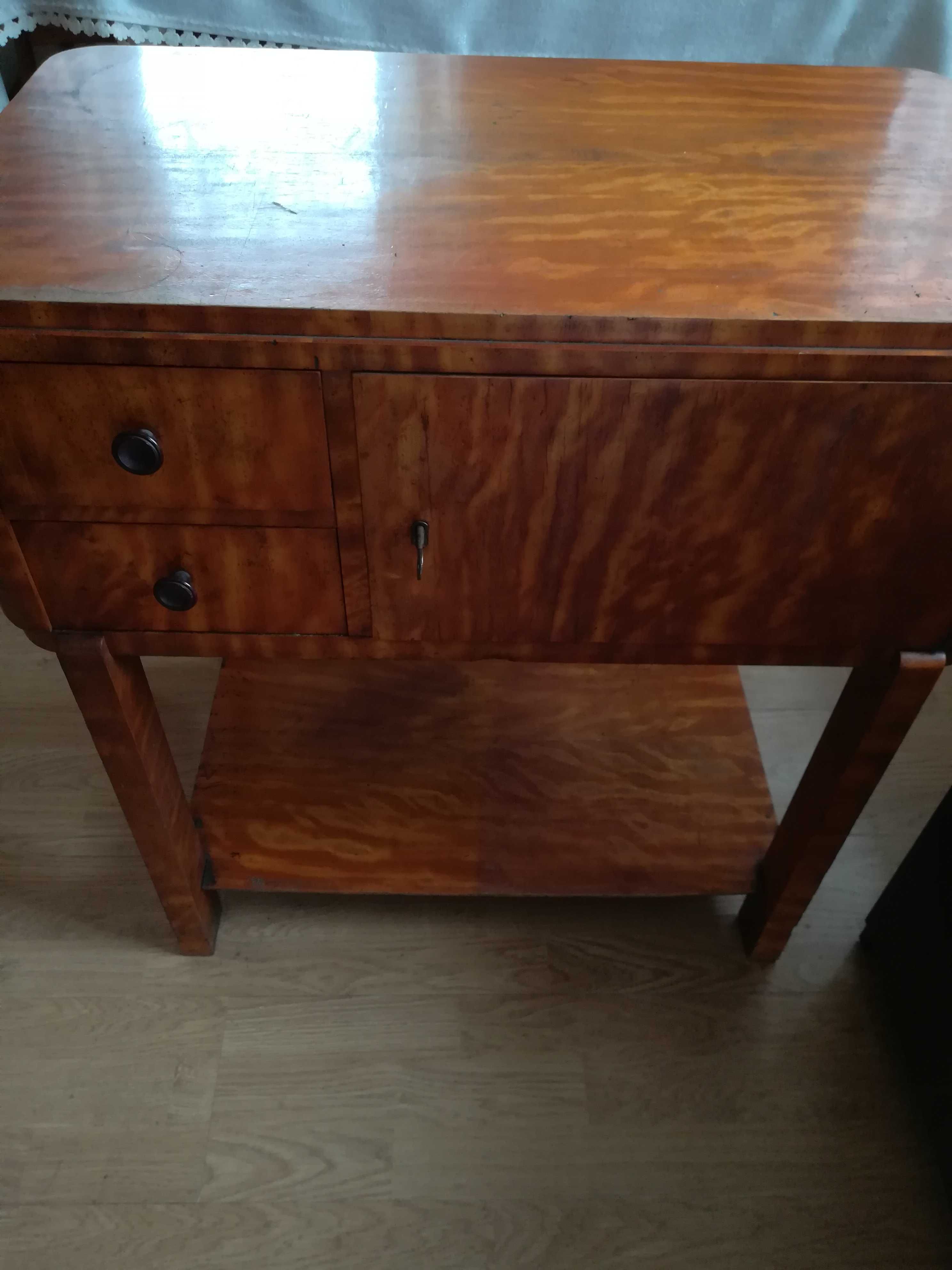 Przedwojenna komoda drewno z szufladami Art Deco