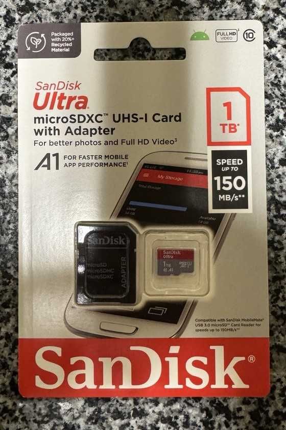 Карта памяти SanDisk 1TB Ultra microSDXC UHS-I +Адаптер 150MB/s