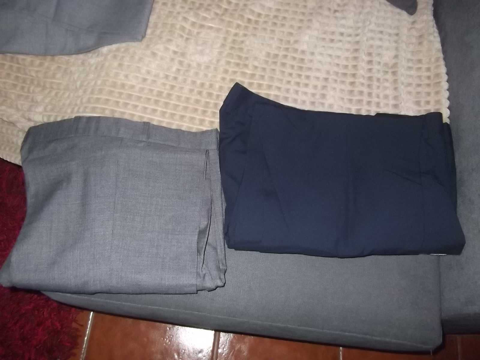 Quatro pares de calças novas em poliéster e viscose 52 e 54