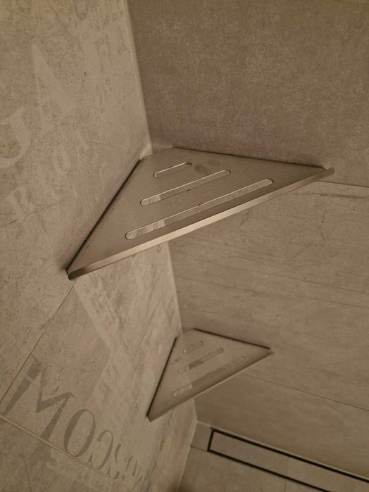 Narożna półka prysznicowa 2szt bez wiercenia, półka nierdzewna