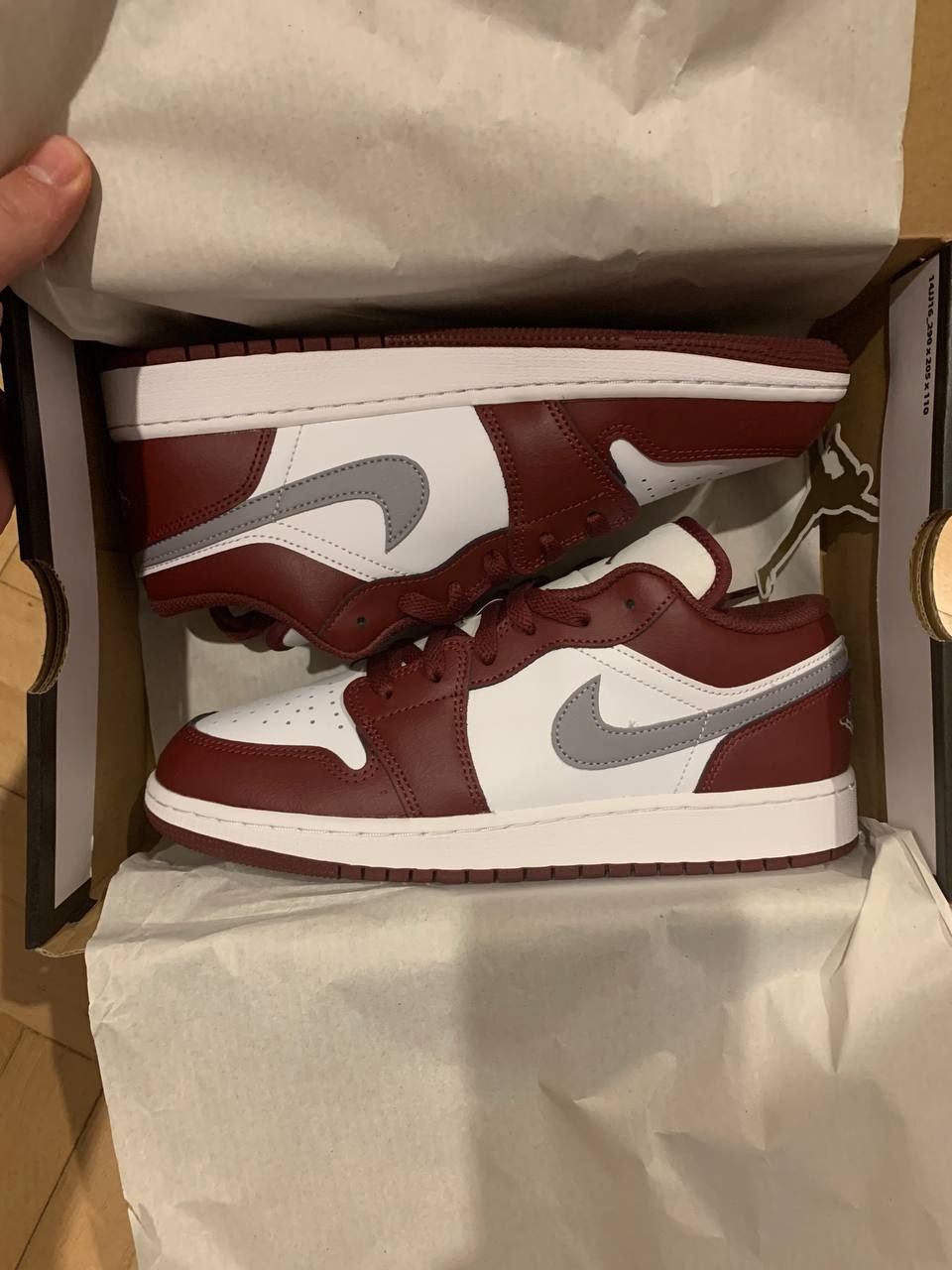 Air Jordan 1 Low Bordeaux Cherrywood Red (GS)