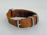 Pasek Zulu do zegarka 18 mm skora naturalna