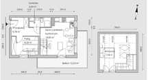 Mieszkanie dwupoziomowe 48,5m2/ 58 m2 powierzchni użytkowej Złocień