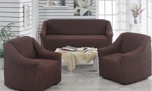 Накидки на диван і два крісла,ініверсальні.Дуже гарно тягнуться.