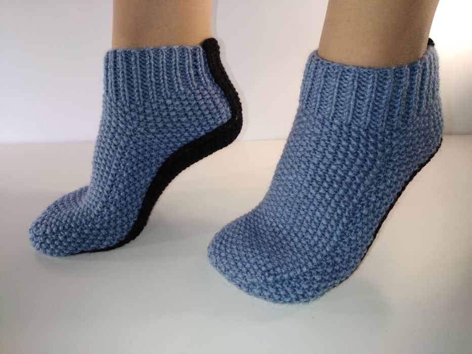 Теплые и оригинальные вязаные носки (тапочки) - в наличии все размеры