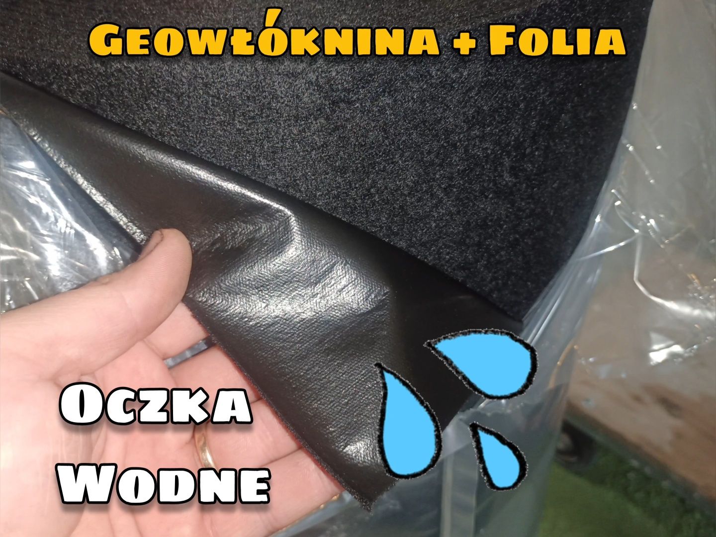 GEOWŁÓKNINA z FOLIĄ pod oczka wodne, stawy 320g/m² rolka 70m²