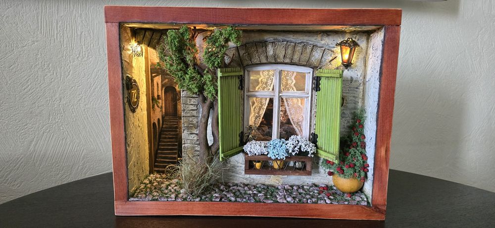 Об'ємна картина, діорама, мініатюра, booknook, roombox