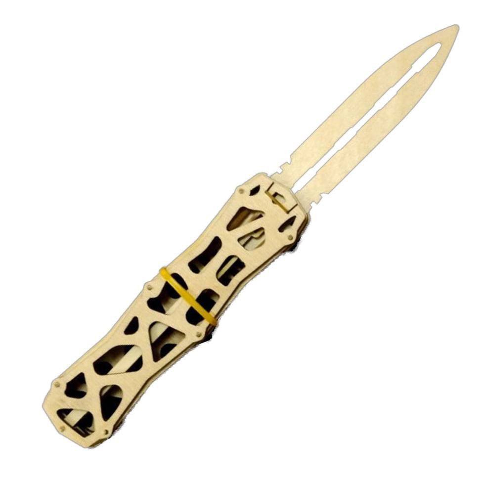 Деревянный сувенирный нож «ВЫКИДУХА» СКЕЛЕТОН SK-CHROM