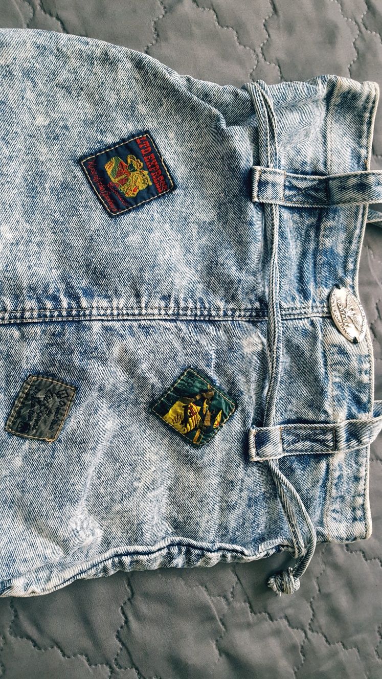 Torba torebka jeansowa denim autentyczne retro z lat '80