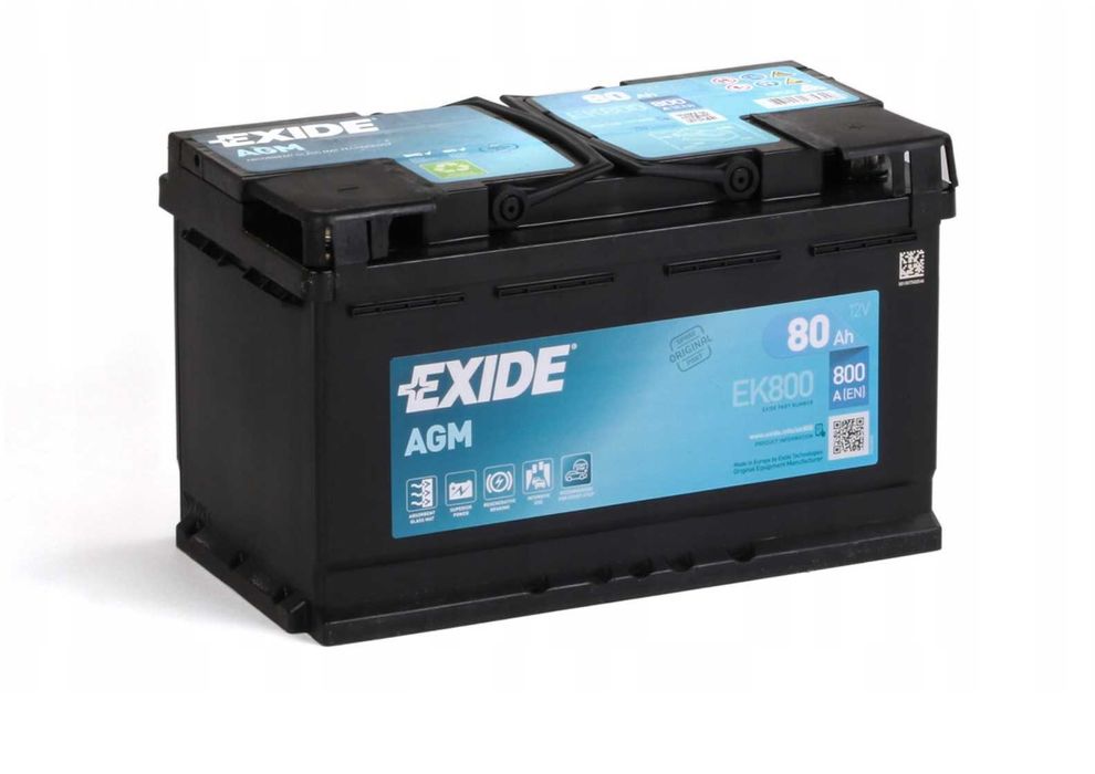 Akumulator EXIDE Start/Stop AGM 80AH 800A EK800 MODEL  EK820 82AH