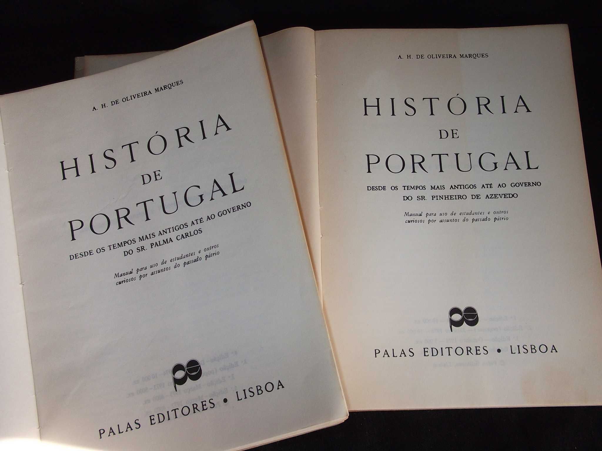 Livros História de Portugal Oliveira Marques Palas volumes I e II