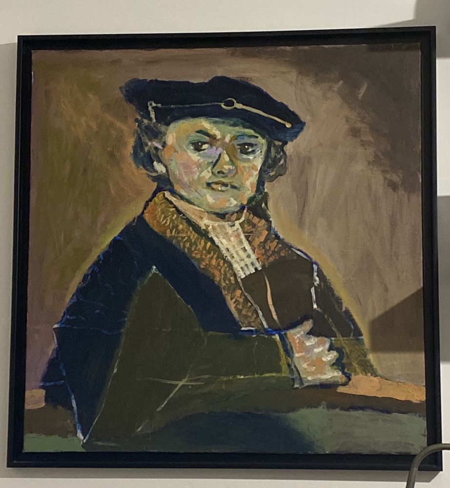Quadro oleo "retrato Rembrant"